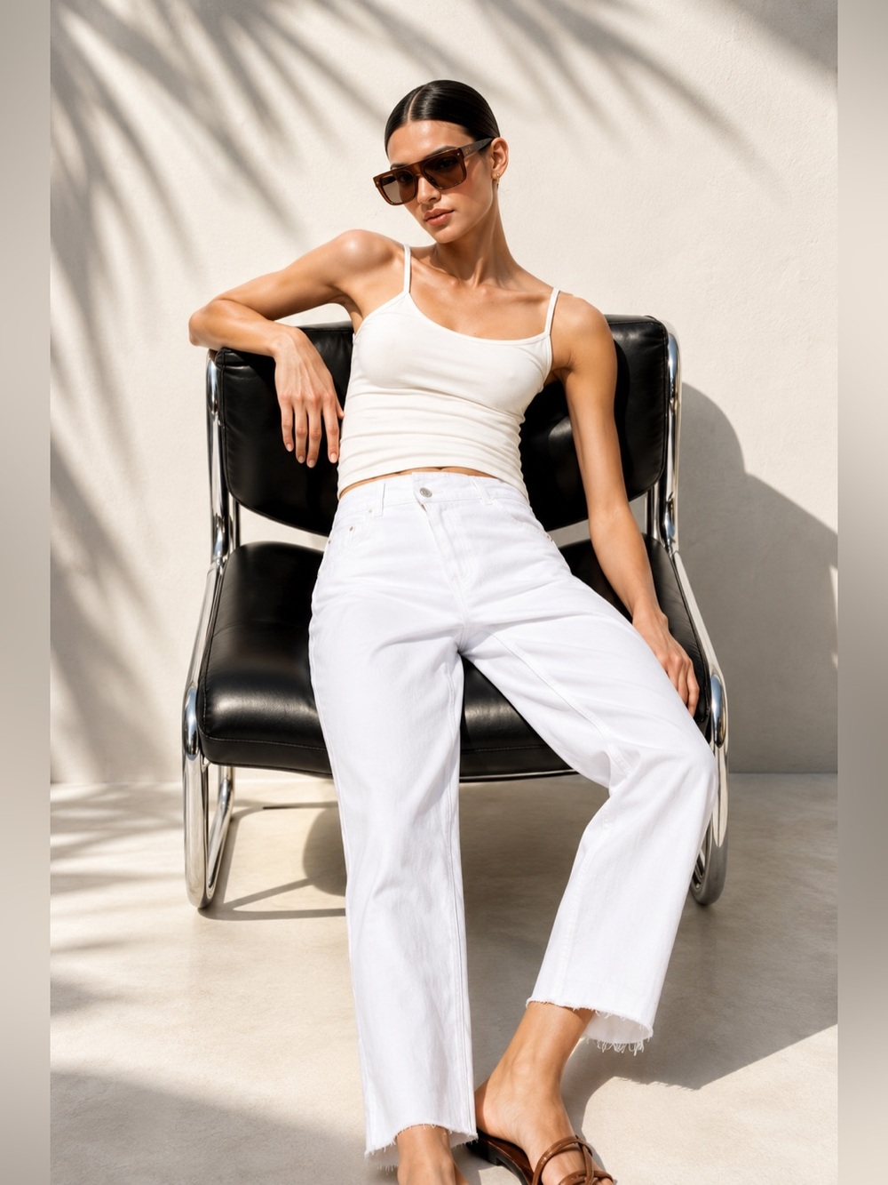 NEW ZARA straight ankle jeans crisscross waistline 2 USA 34 EUR 
🚨NO DISCOUNT